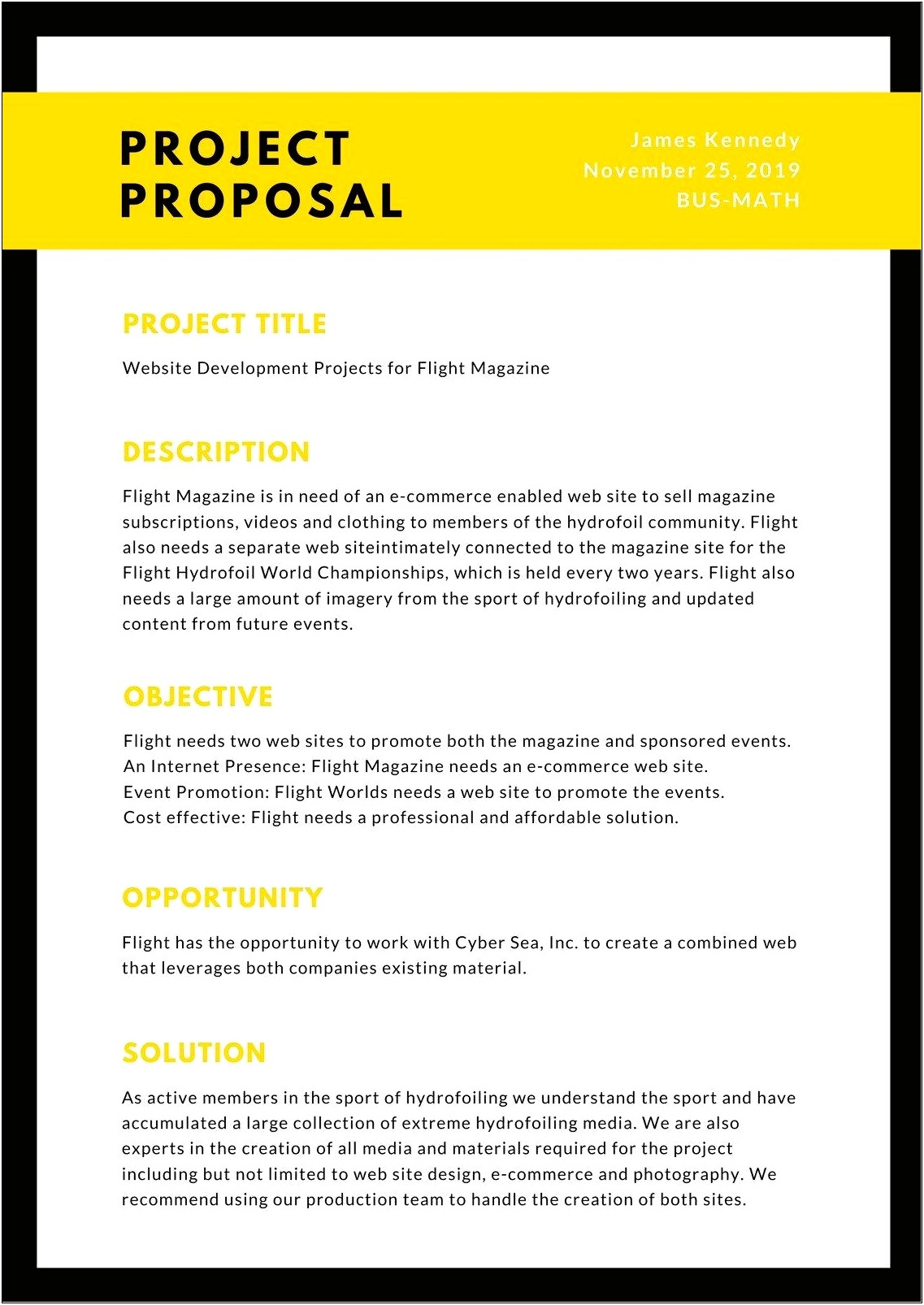 Business Proposal Template Free Download Pdf