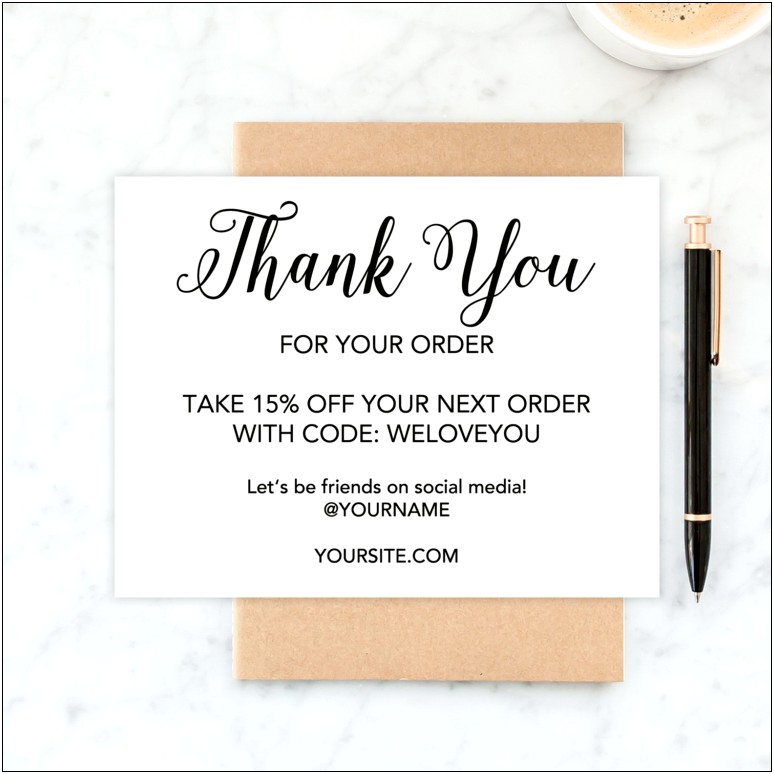 Business Thank You Card Template Free