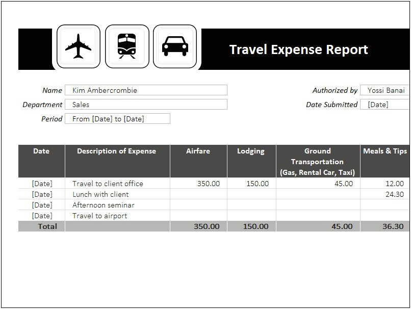 Business Travel Expense Estimate Template For Mac Free