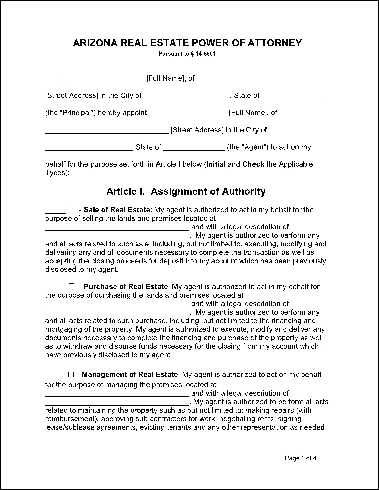 Ca Durable Power Of Attorney Template Free
