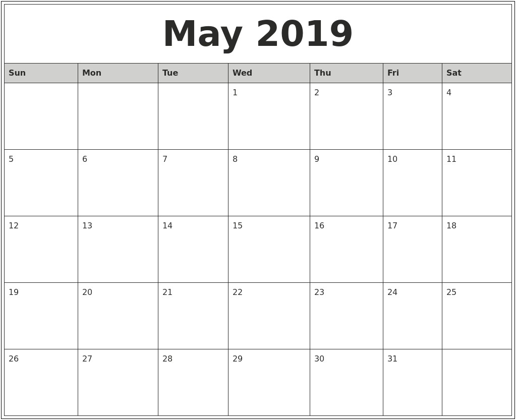 Calendar 2018 Excel Template Free Download