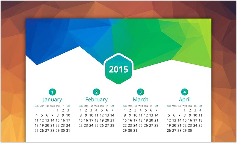 Calendar Template 2015 Vector Free Download