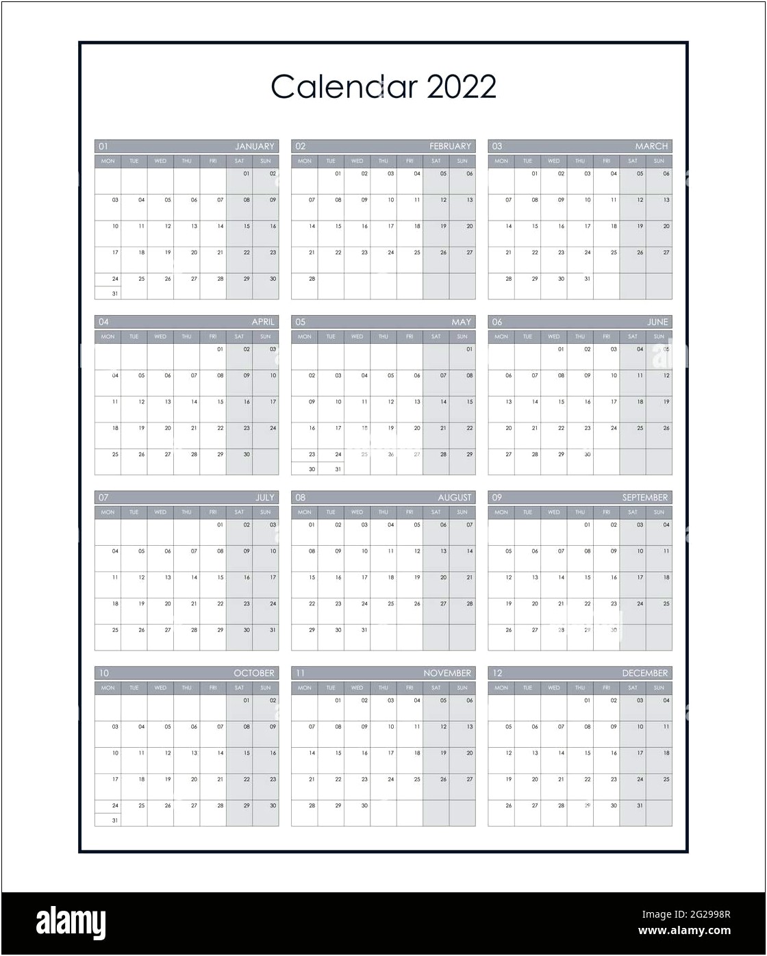 Calendar Templates Free Starting With Monday