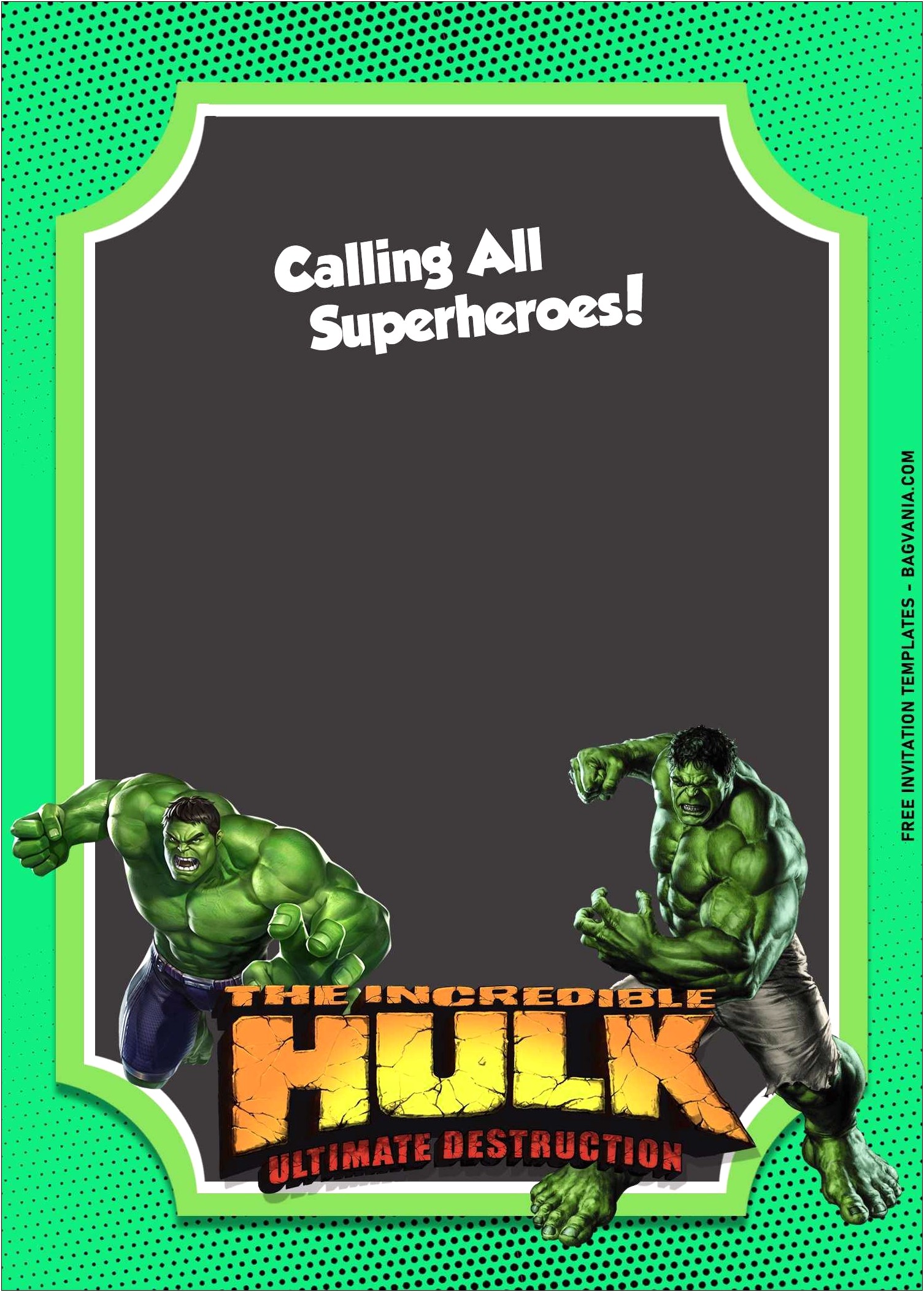 Calling All Superheroes Invitation Template Free
