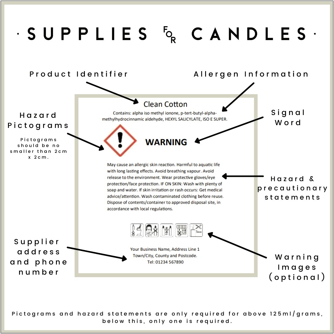 Candle Warning Labels Template Free 1