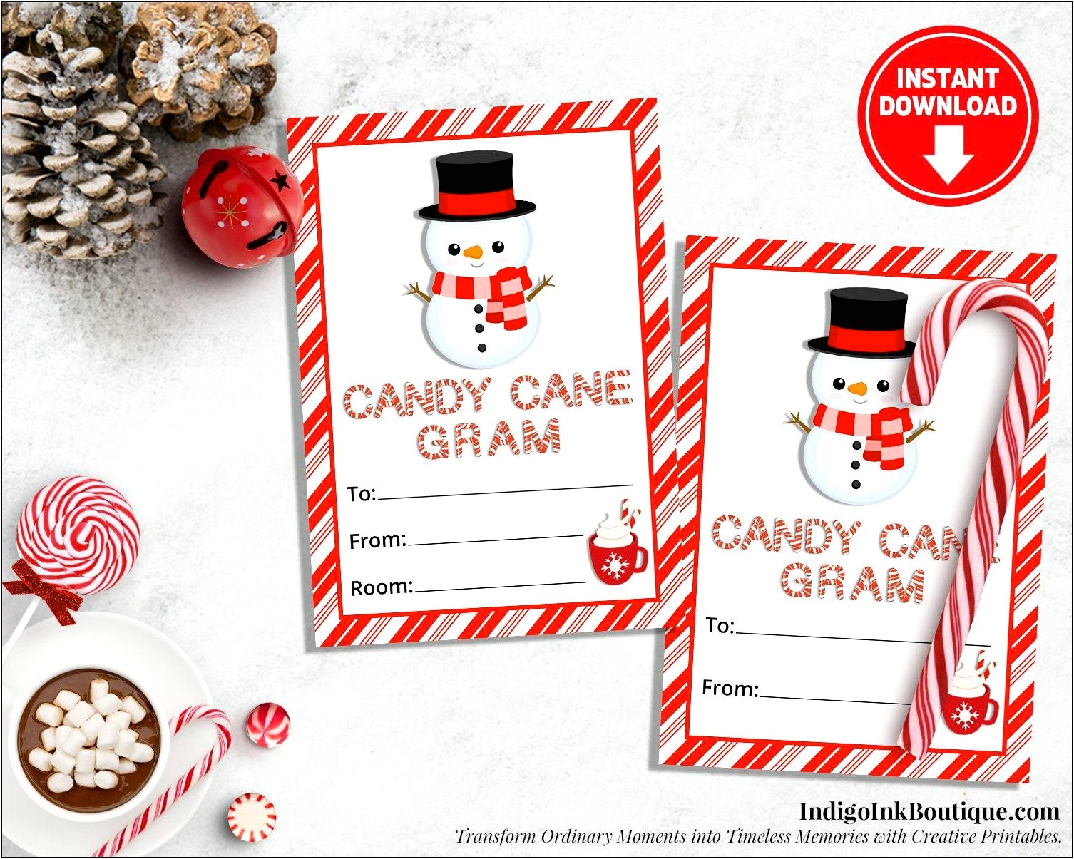 Candy Cane Gram Template Printable Free