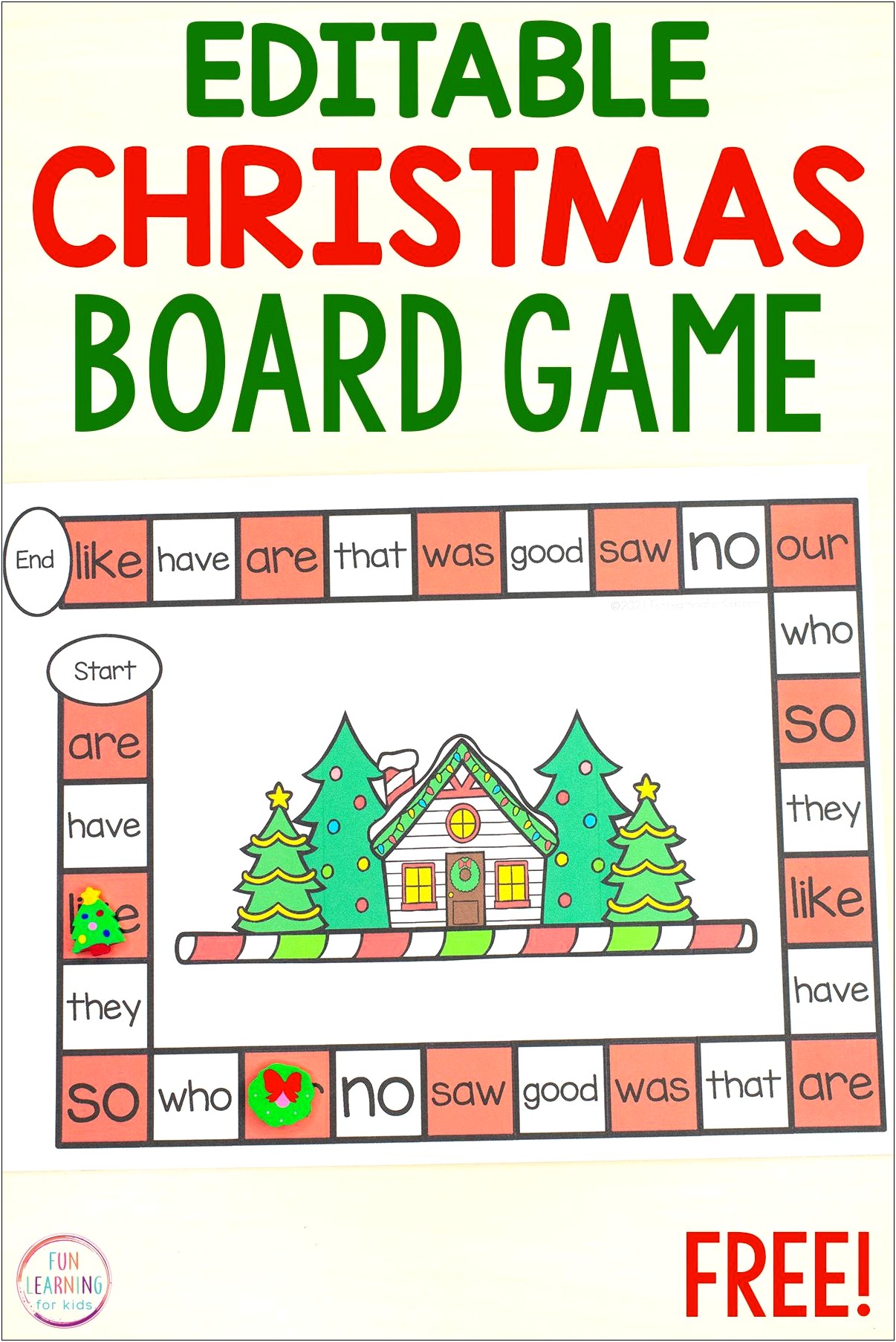 Candy Land Sight Word Free Template