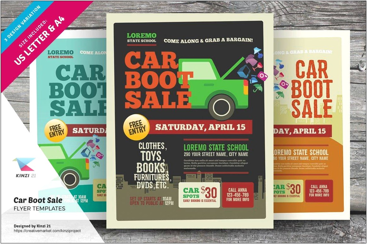 Car Boot Sale Flyer Template Free
