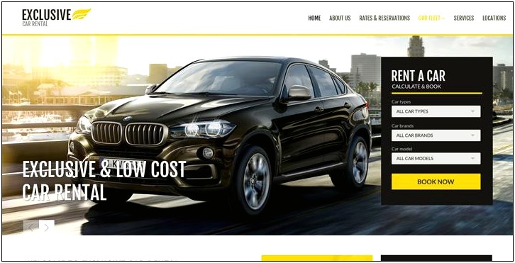 Car Rental Bootstrap Template Free Download