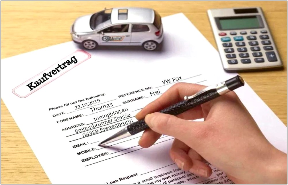 Car Sale Credit Contract Template Free