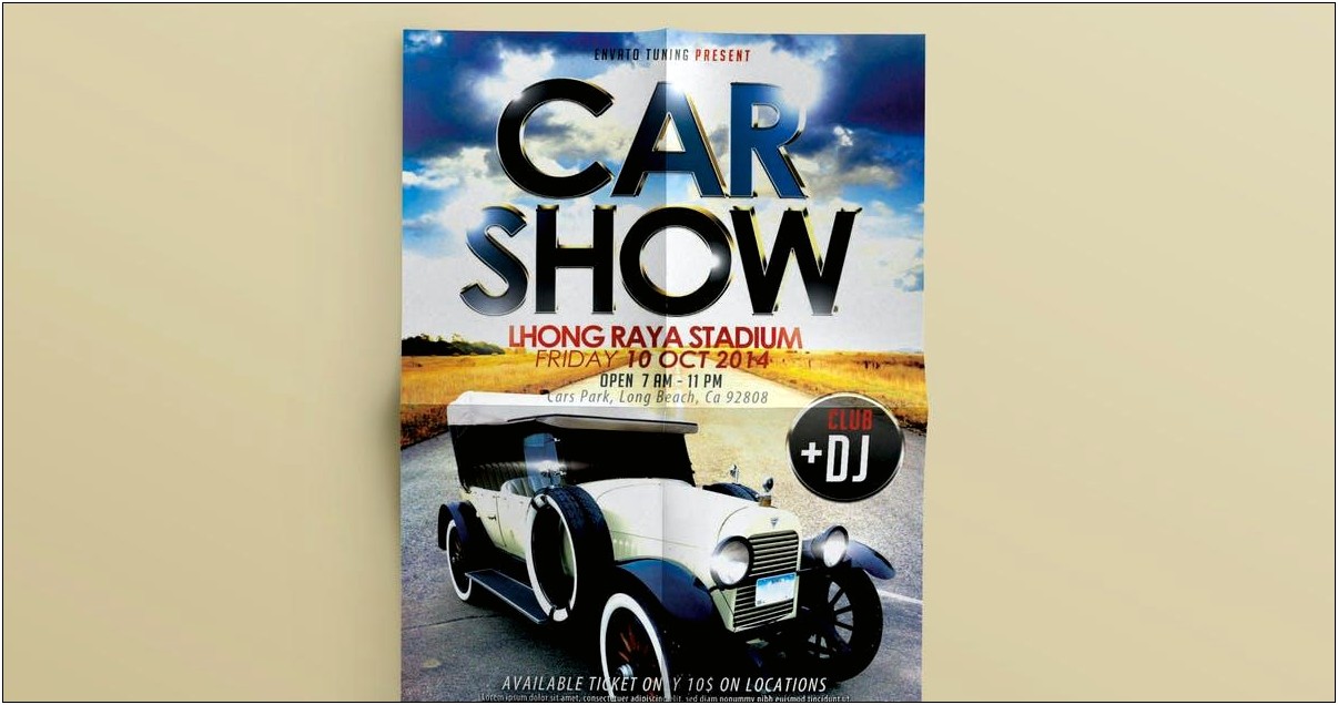 Car Show Poster Psd Free Template