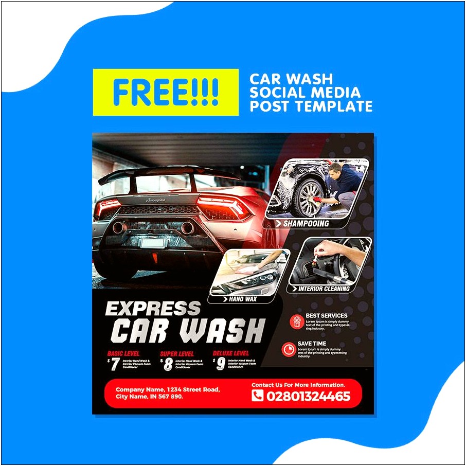 Car Wash Flyer Template Free Download