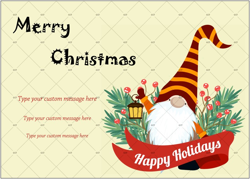 Card Template Word Free Printable Christmas Custom