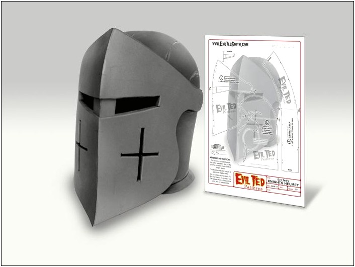 Cardboard Knight Helmet Template Print Free