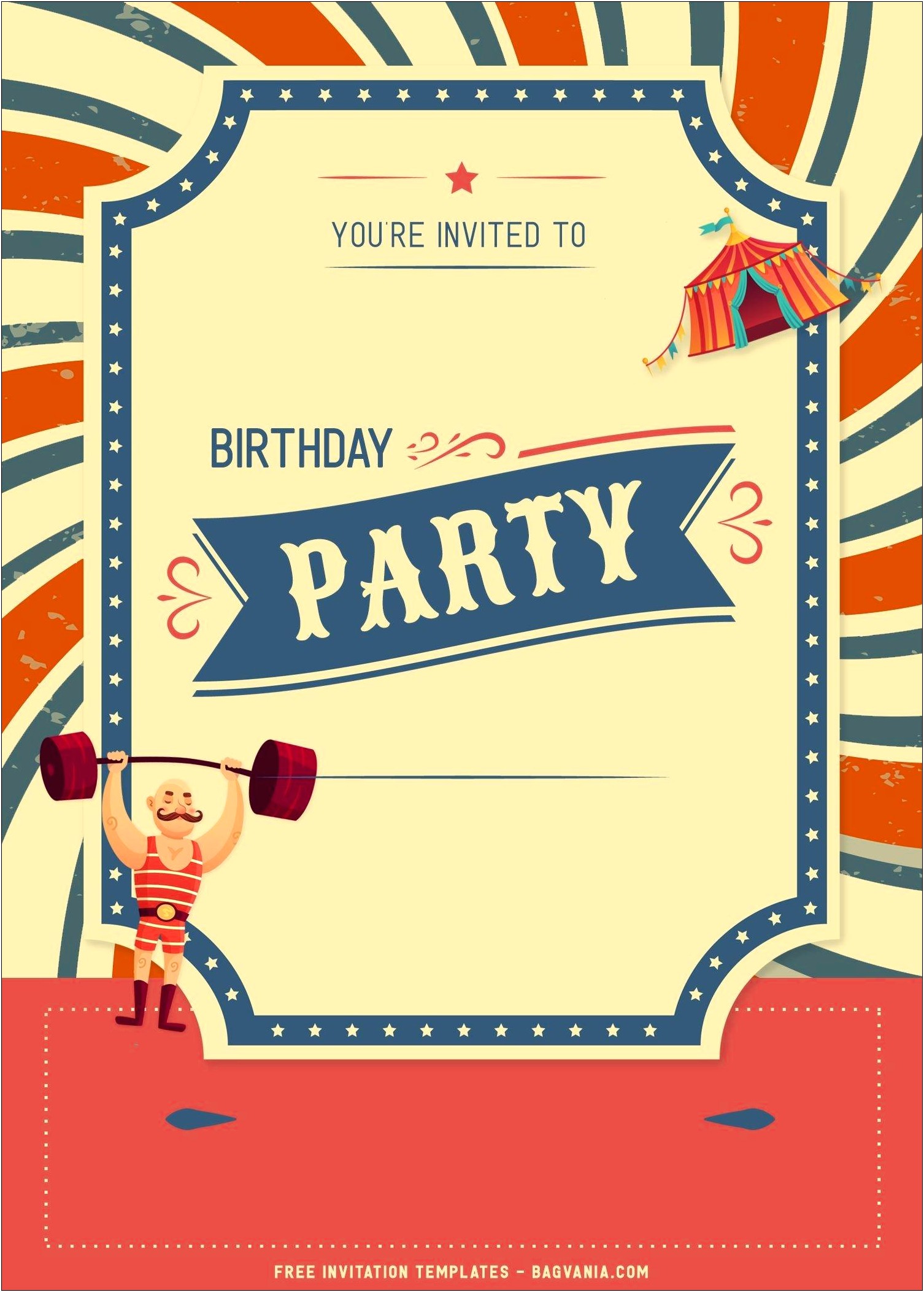 Carnival Birthday Invitation Template Microsoft Word Free