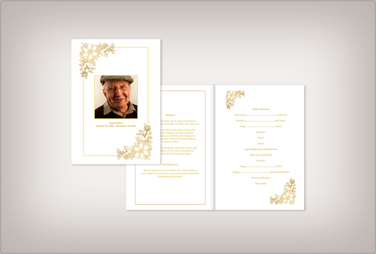 Catholic Funeral Mass Booklet Template Free Diy
