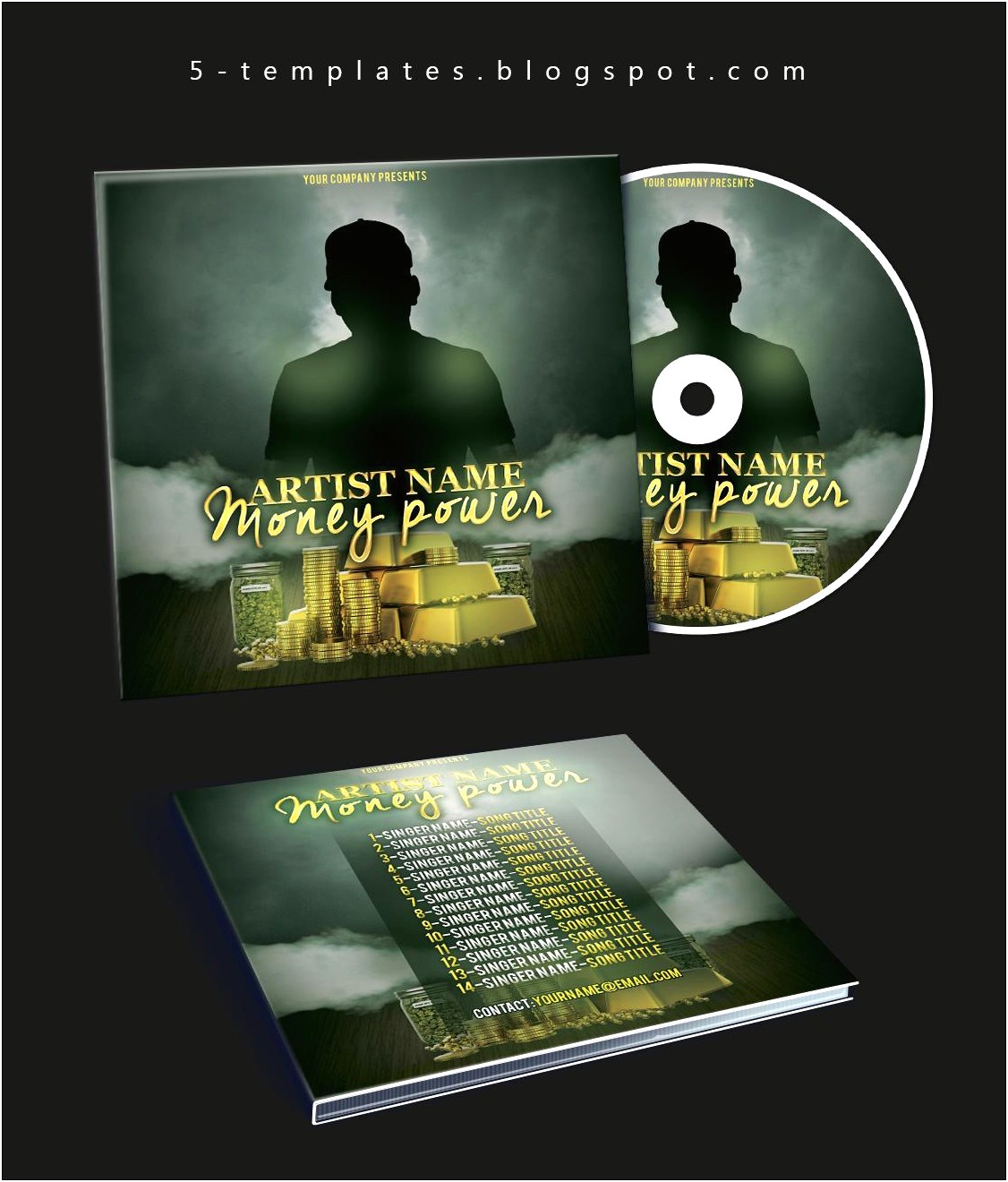 Cd Booklet Graphic Free Template Psd