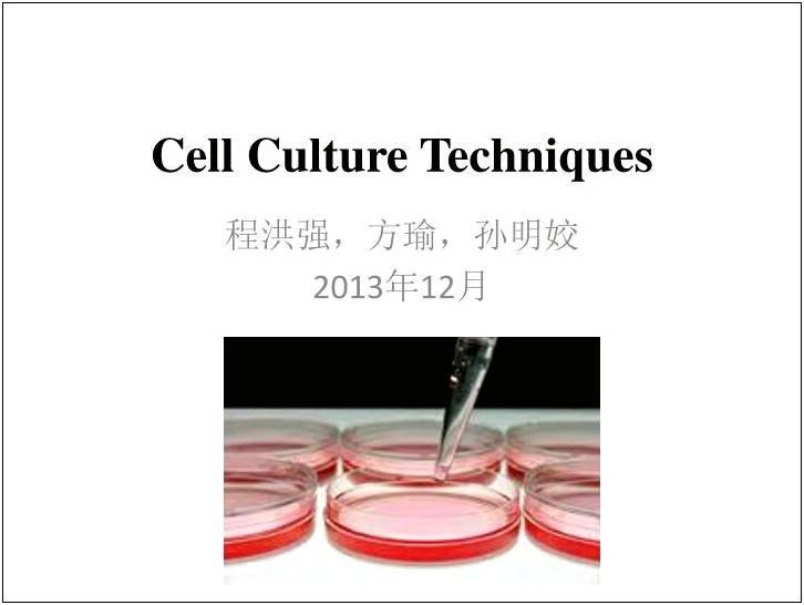 Cell Culture Powerpoint Template Free Download