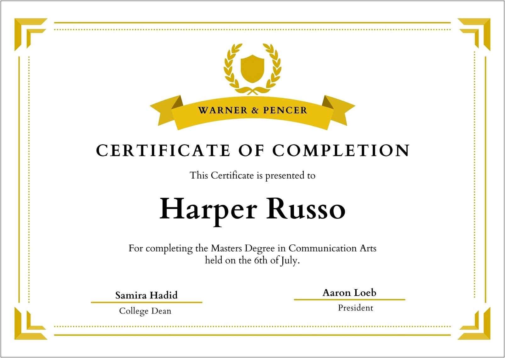 Certificate Completion Design Templates Free Download