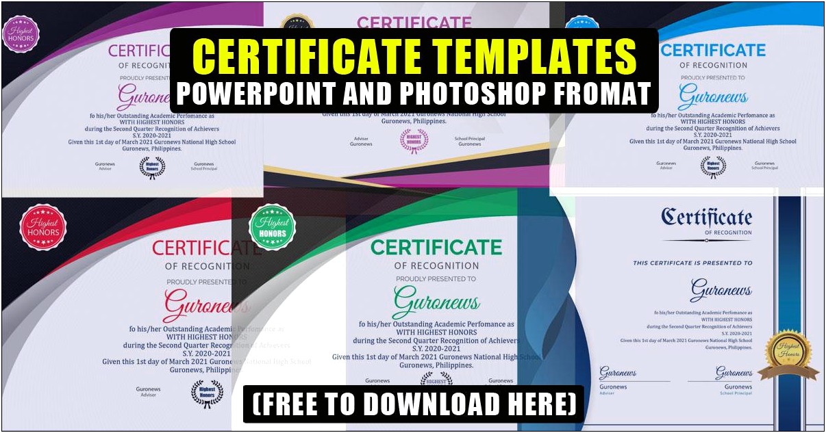 Certificate Of Appreciation Powerpoint Template Free Download