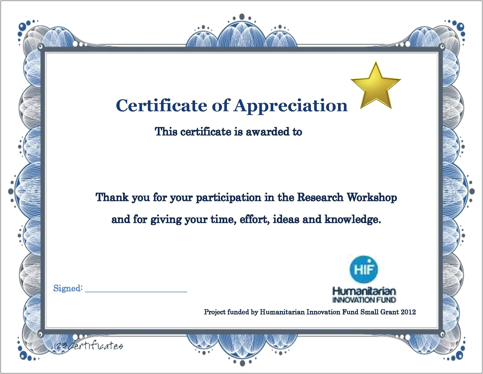 Certificate Of Appreciation Template Word Free Download