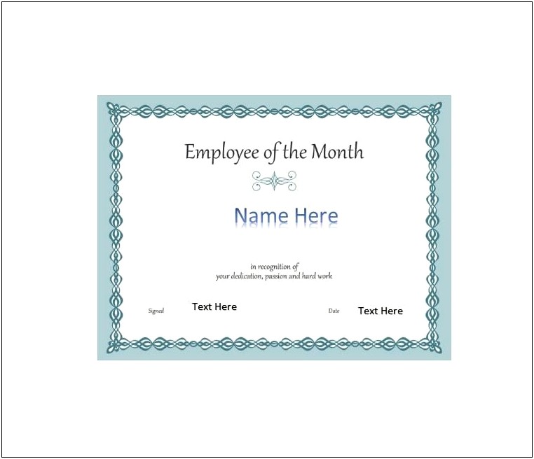 Certificate Of Employment Template Free Download
