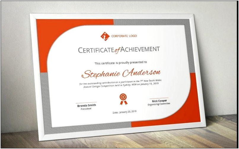 Certificate Of Excellence Template Word Free
