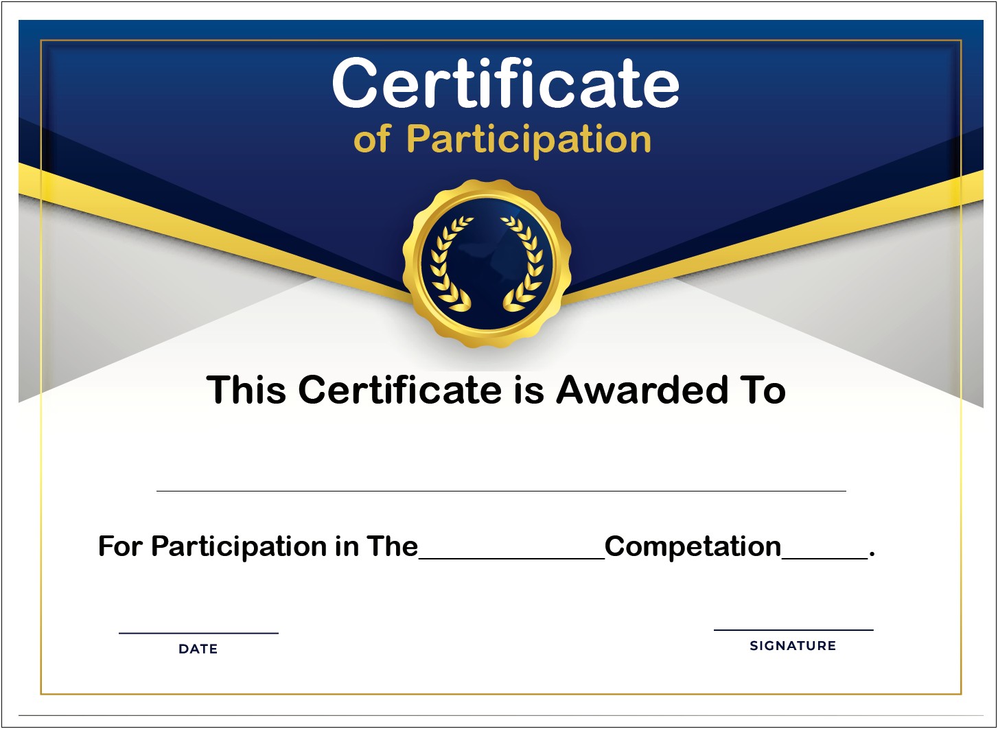 Certificate Of Participation Free Templates To Download
