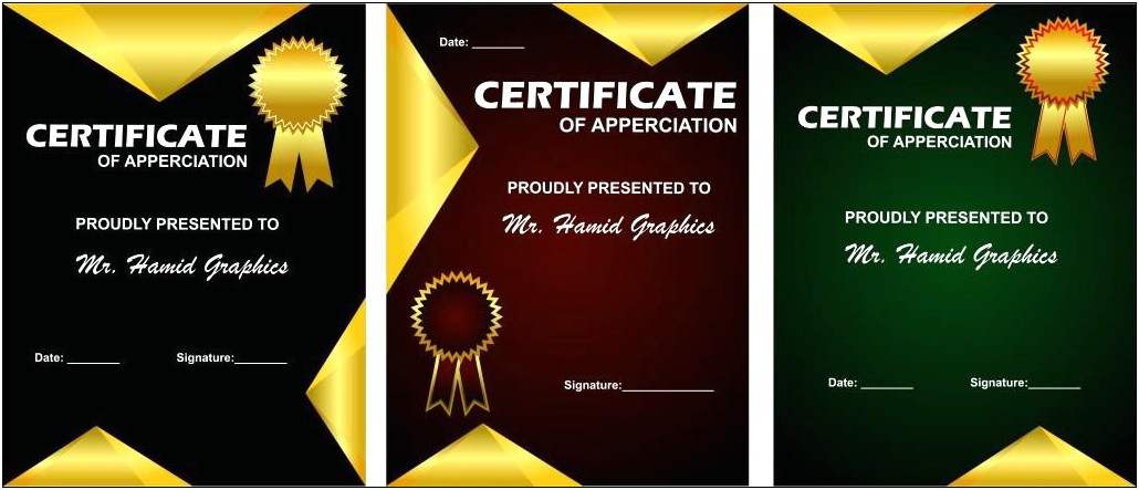 Certificate Templates Cdr File Free Download