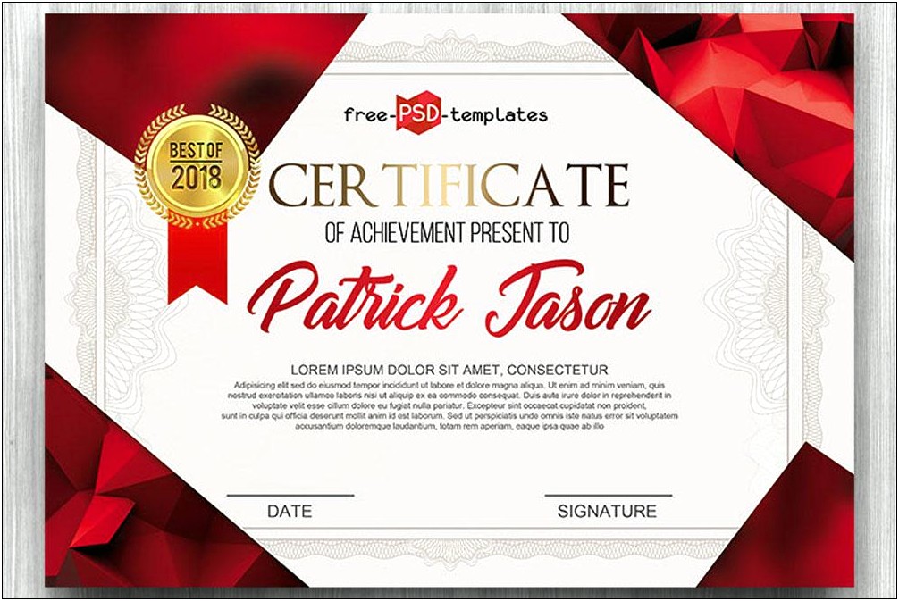 Certificate Templates For Photoshop Cs6 Free