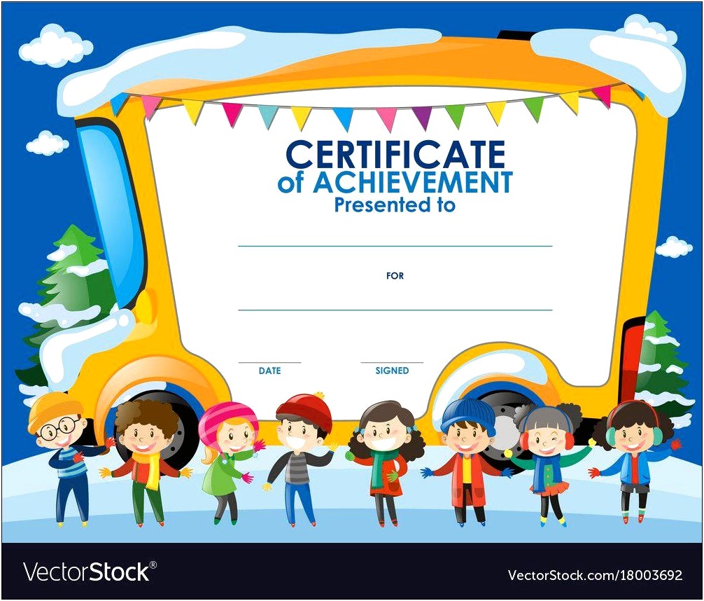Certificate Templates Free Download For Elementary