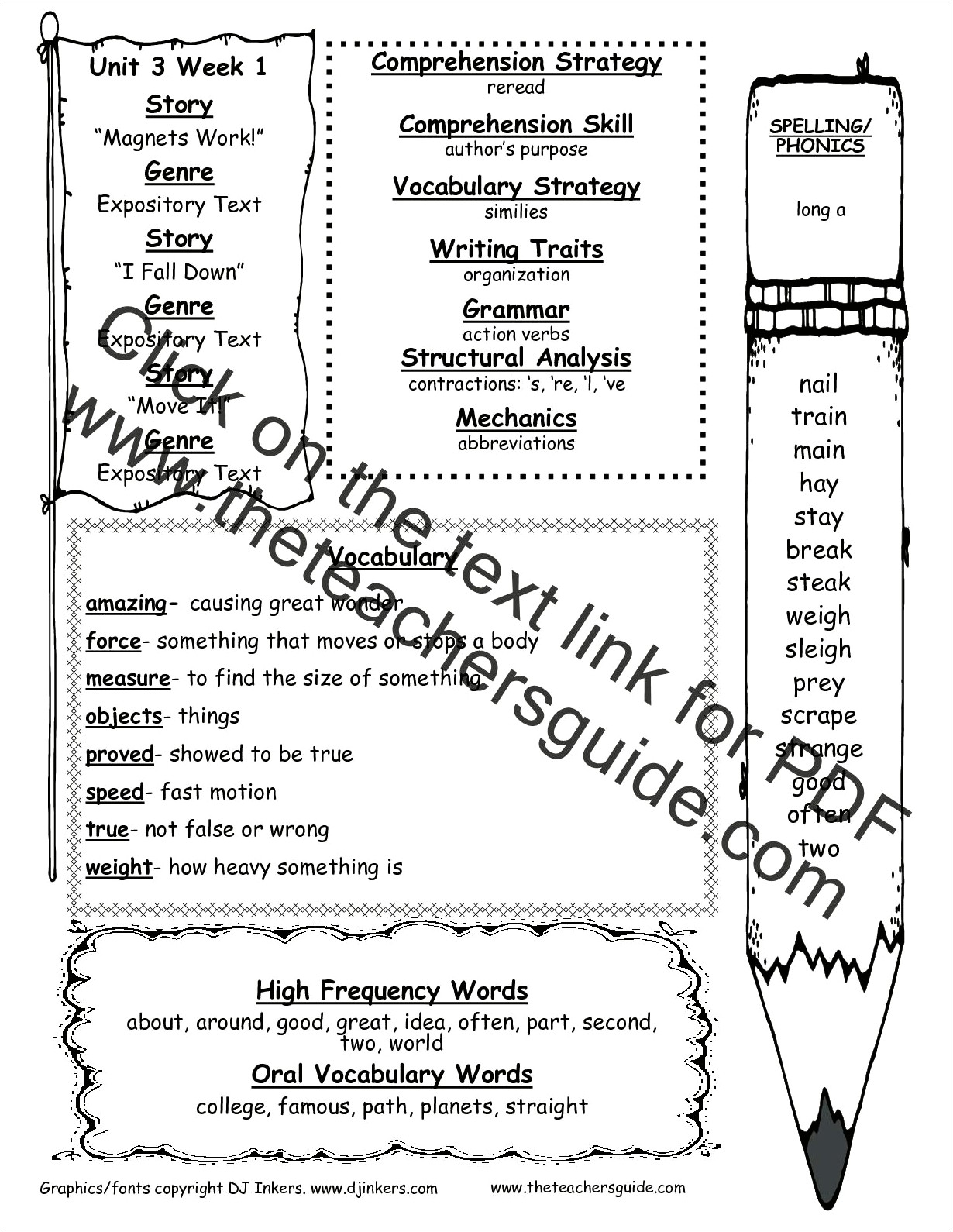 Chapter Summary Template 2nd Grade Free Pdf