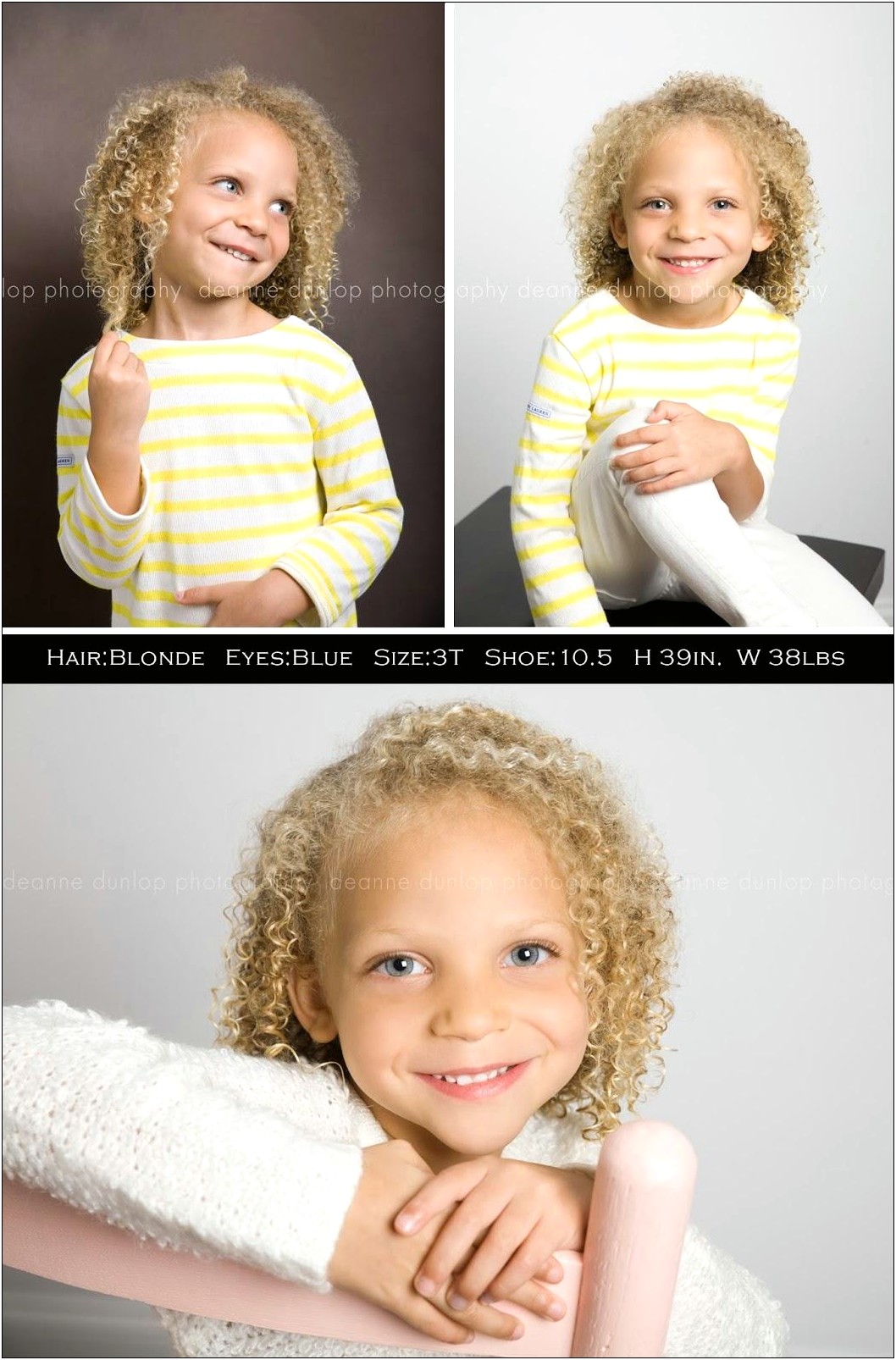 Child Model Comp Card Template Free
