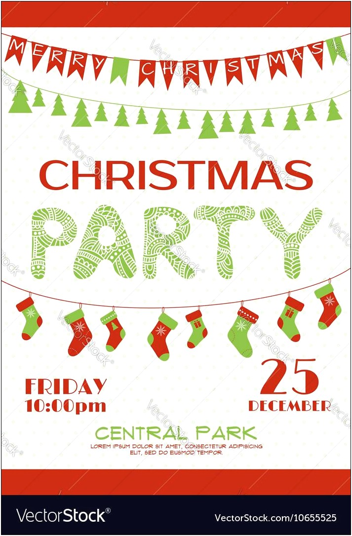 Children's Christmas Party Poster Template Free