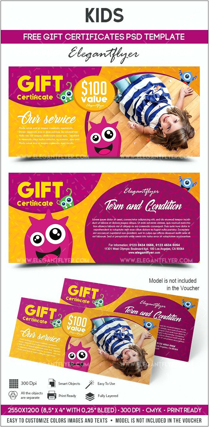 Children's Gift Certificate Template Free