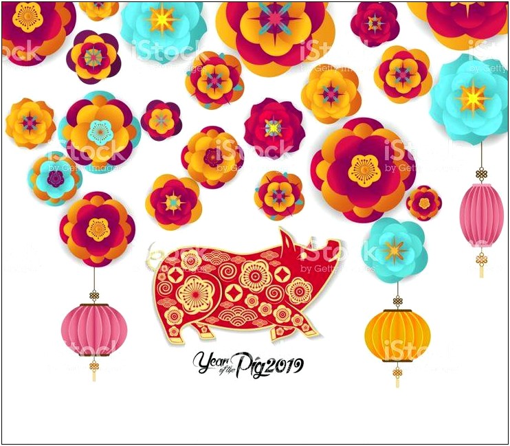 Chinese New Year 2019 Invitation Card Template Free