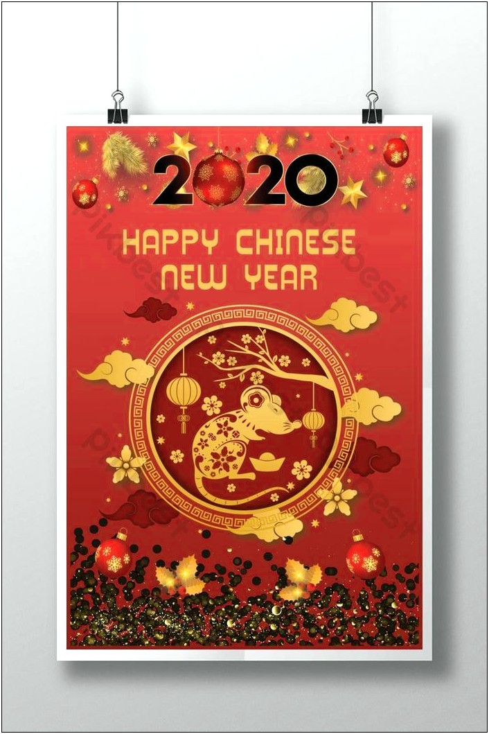 Chinese New Year 2020 Poster Template Free