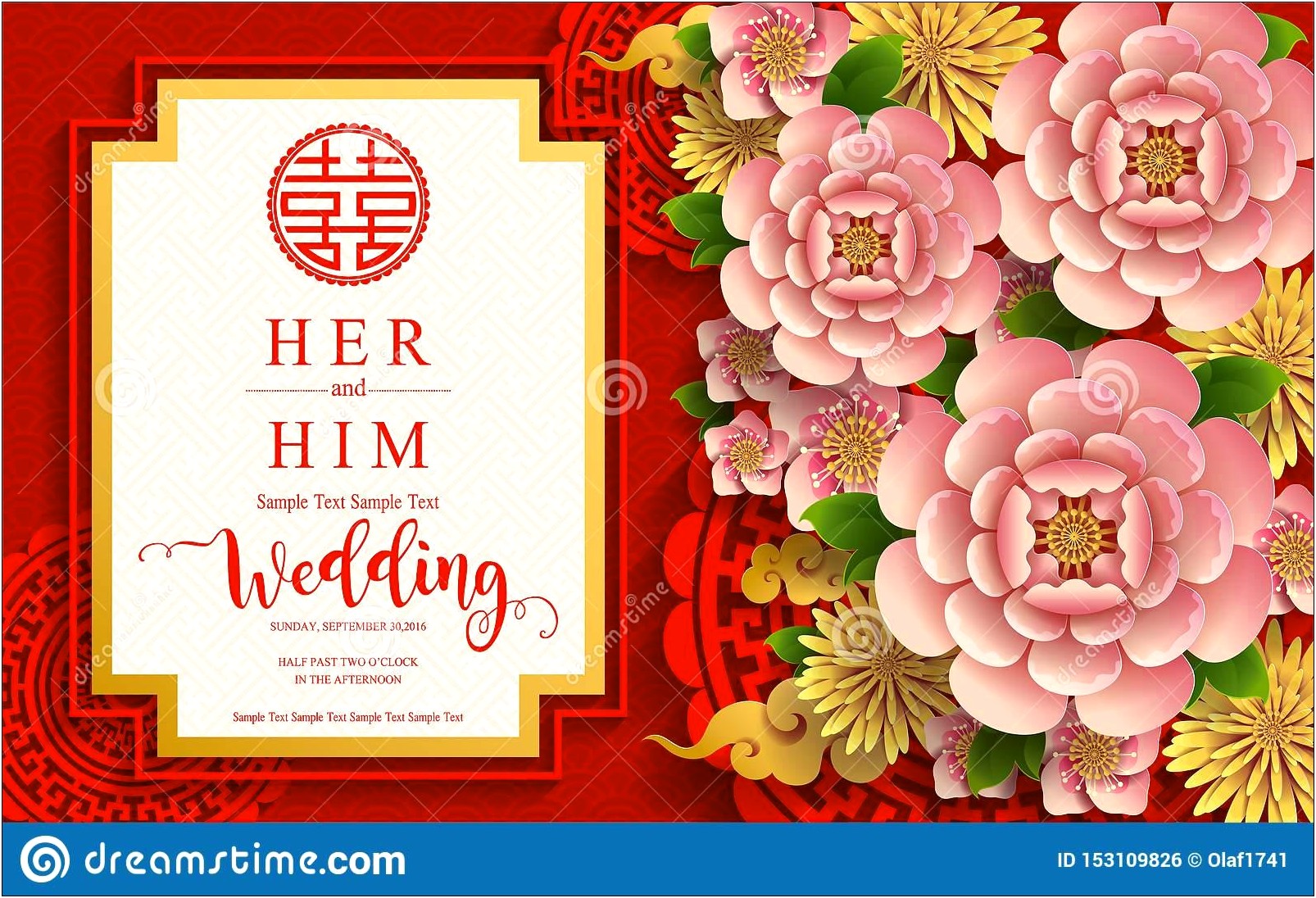 Chinese Wedding Invitation Card Template Free