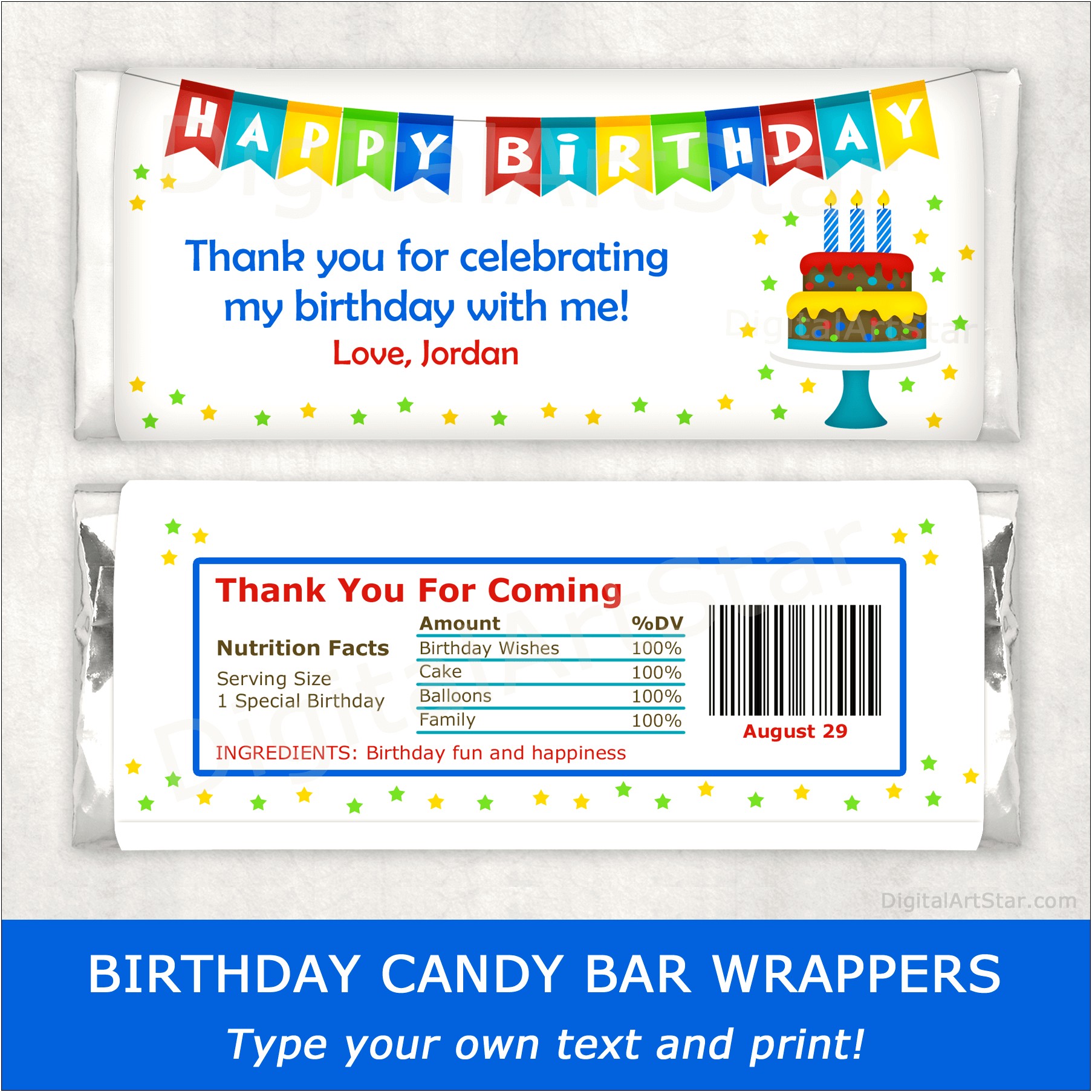Chocolate Bar Wrapper Template Free Printable