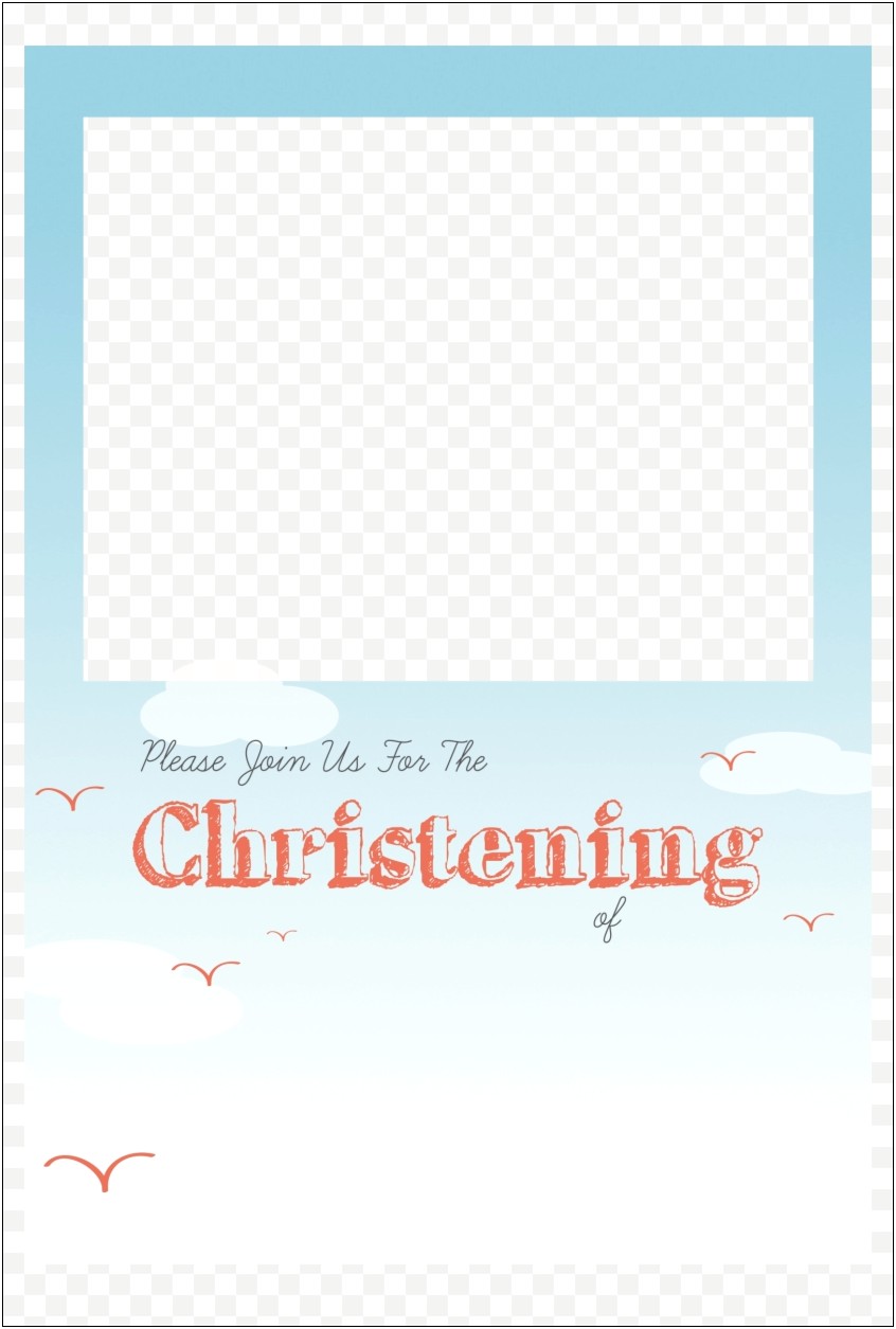 Christening Invitation Template For Baby Girl Free