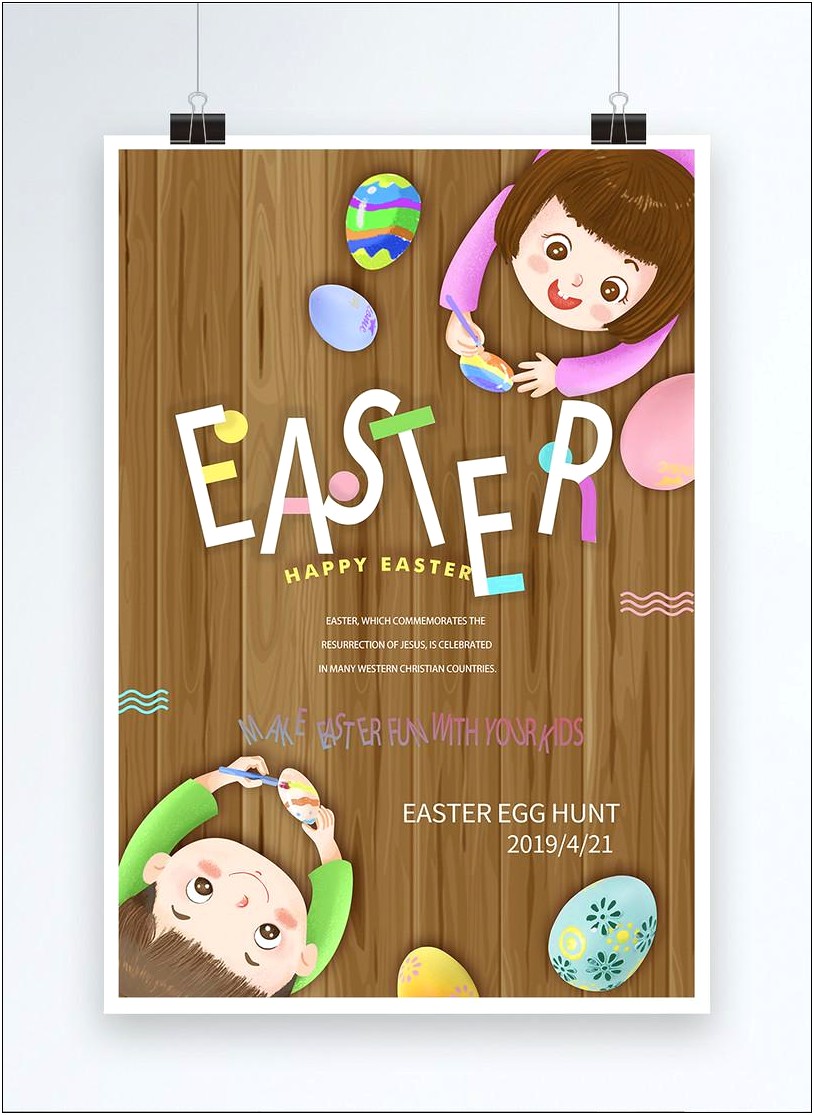 Christian Easter Egg Hunt Flyer Template Free