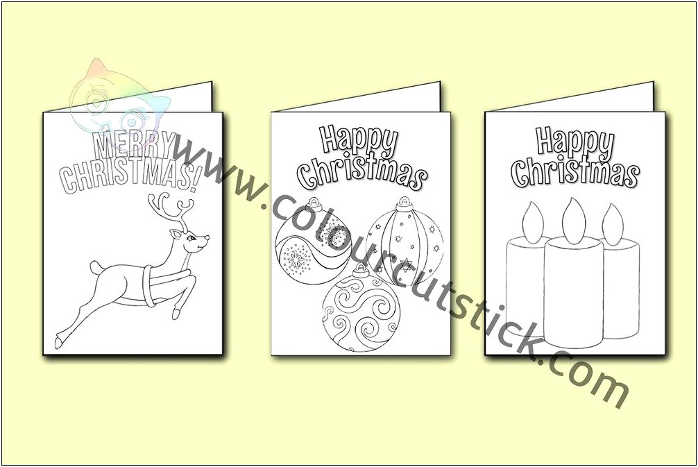Christmas Cards Template Free For Coloring