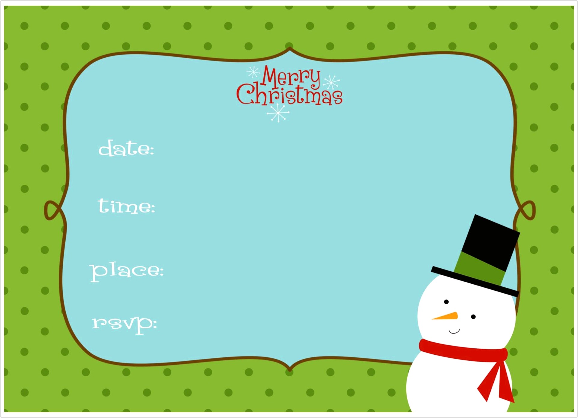 Christmas Dinner Invitation Templates Free Download