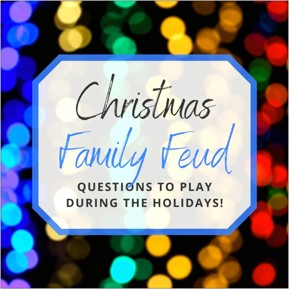 Christmas Family Feud Powerpoint Template Free