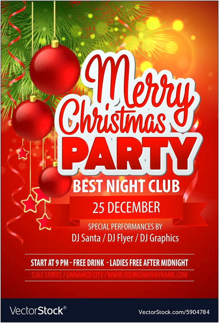 Christmas Holiday Party Flyer Template Free Download
