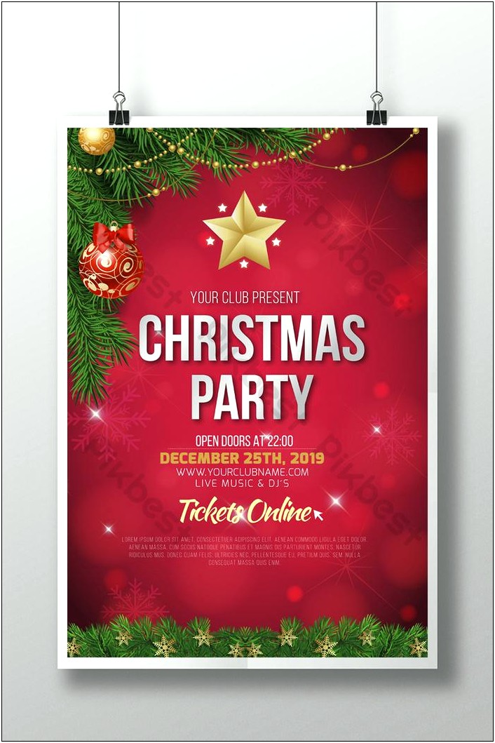 Christmas Open House Flyer Template Free