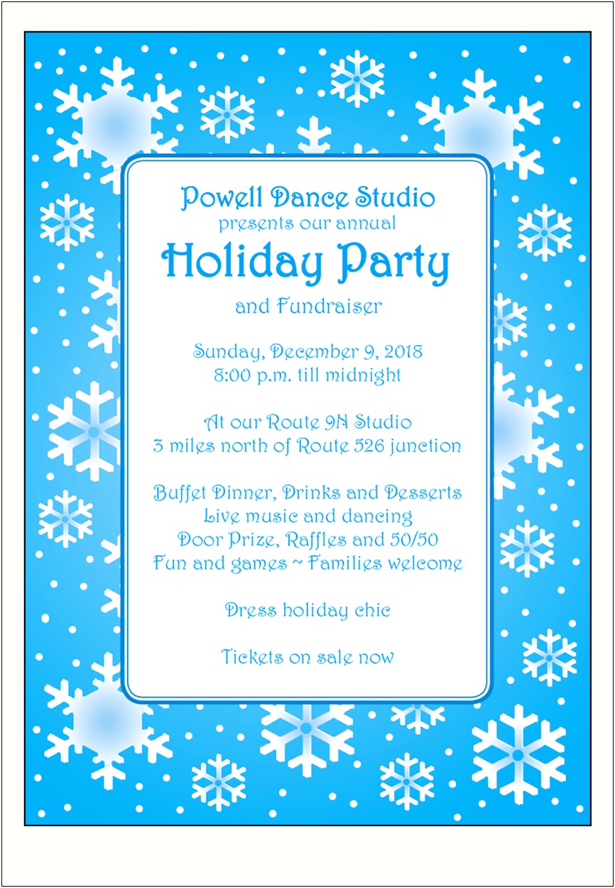 Christmas Party Invitations Free Template Download