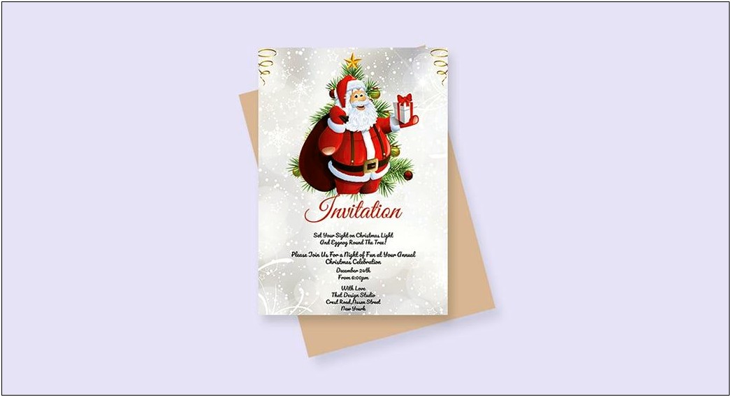 Christmas Party Poster Template Word Free