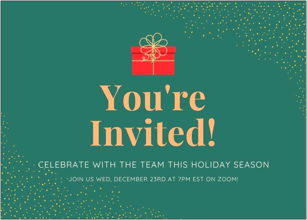 Christmas Party Staff Party Invite Free Templates