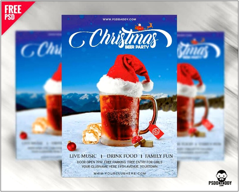 Christmas Party Templates For Flyers Free